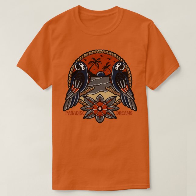 Vintage Paradise Dreams T-Shirt (Design Front)