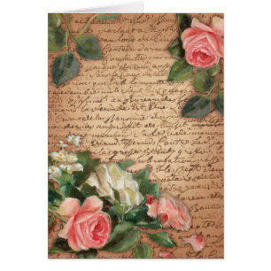 Vintage parchment and shabby chic Roses
