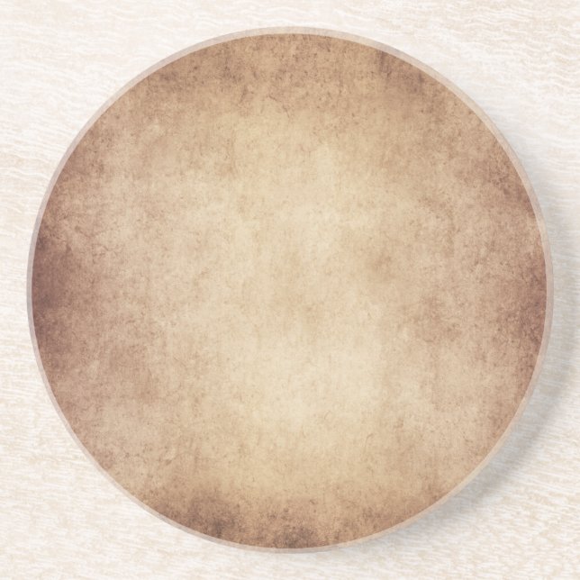 Vintage Parchment Antique Paper Background Custom Coaster (Front)
