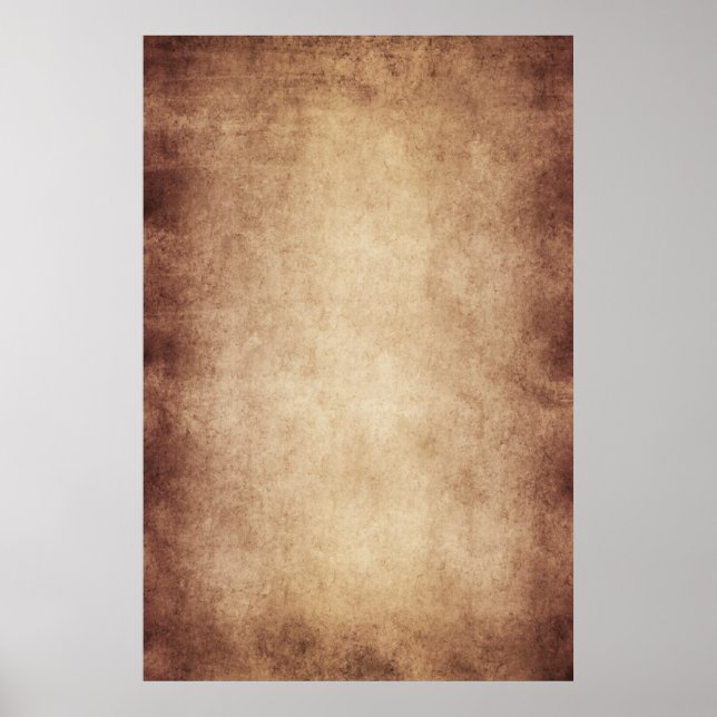 Vintage Parchment Antique Paper Background Custom Poster (Front)
