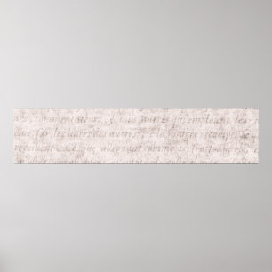 Vintage Parchment Antique Text Template Blank Poster