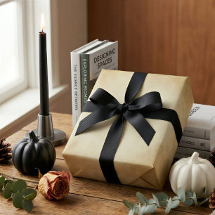 Vintage Parchment Halloween Gift Wrapping Paper