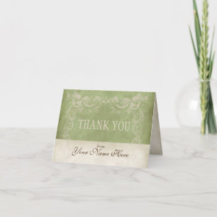 Vintage Parchment Look Business Thank You Notes