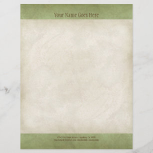 Vintage Parchment Look Letterhead Resume Paper
