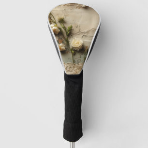Vintage Parchment Love Letter with Flowers (3) Golf Head Cover