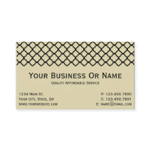 Vintage Parchment with Classic Black Quatrefoil