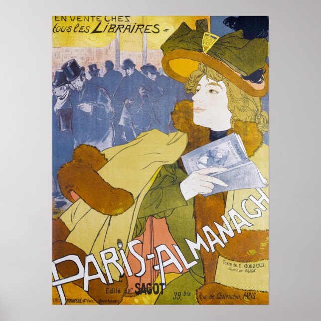 Vintage Paris Almanach Cover Poster (Front)