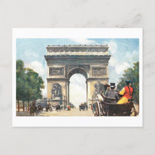 Vintage Paris Arc de Triomphe Postcard