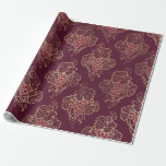 Vintage Paris Burgundy Red and Gold Wine themed Wrapping Paper<br><div class="desc">Paris vintage burgundy red wine theme wrapping paper.</div>