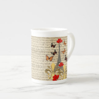 Vintage Paris & butterflies Bone China Mug