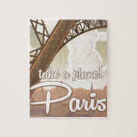 Vintage Paris Cartoon travel poster