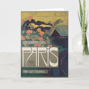 Vintage Paris Cigarette Advertising Card