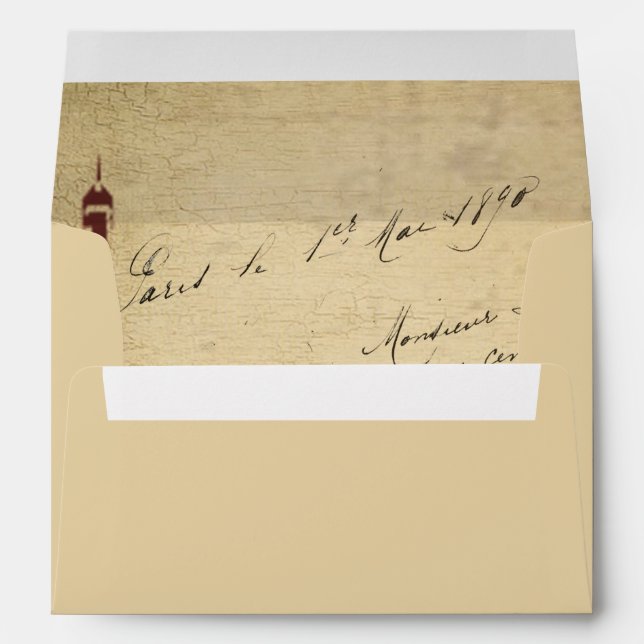 Vintage Paris Classical Professional Plain Envelope (Back (Bottom))