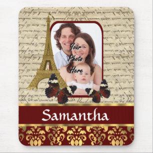 Vintage Paris collage Mouse Pad