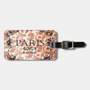 Vintage Paris Damask Luggage Tag