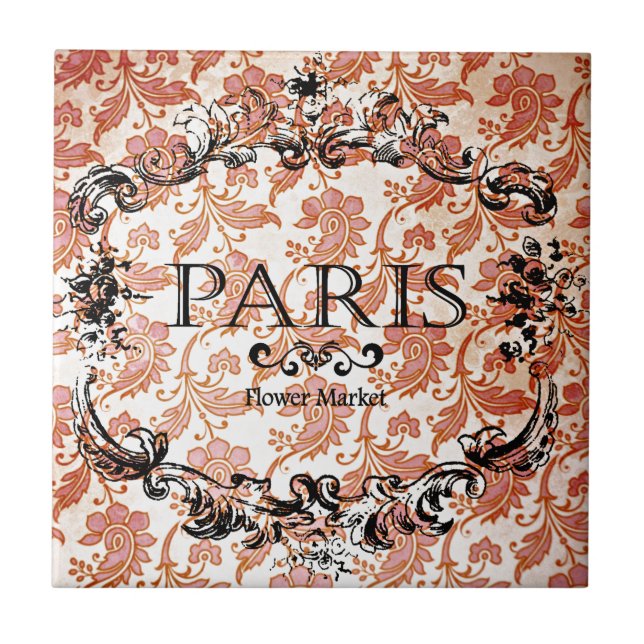 Vintage Paris Damask Tile (Front)
