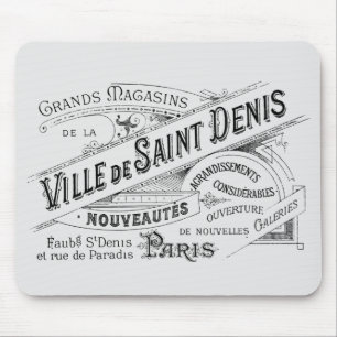 Vintage Paris Deptartment Store Ad Mouse Pad