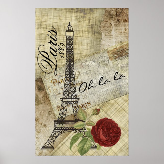 Vintage Paris Design Poster (Front)