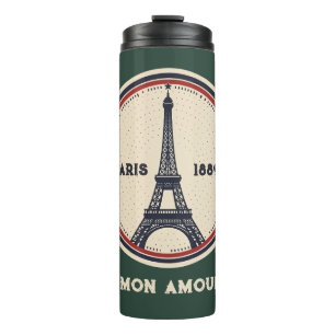 Vintage Paris Eiffel Tower 1889 Thermal Tumbler