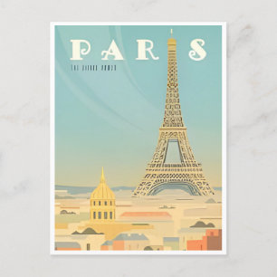 Vintage Paris eiffel tower architecture french  Postcard