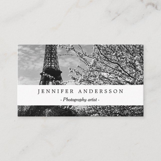 Vintage Paris Eiffel Tower Business Card (Front)