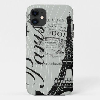 Vintage Paris & Eiffel Tower iPhone 11 Case