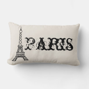 Vintage Paris Eiffel Tower Pillow