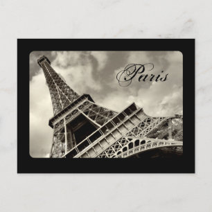 Vintage Paris Eiffel Tower Postcard