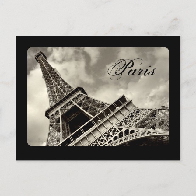 Vintage Paris Eiffel Tower Postcard (Front)
