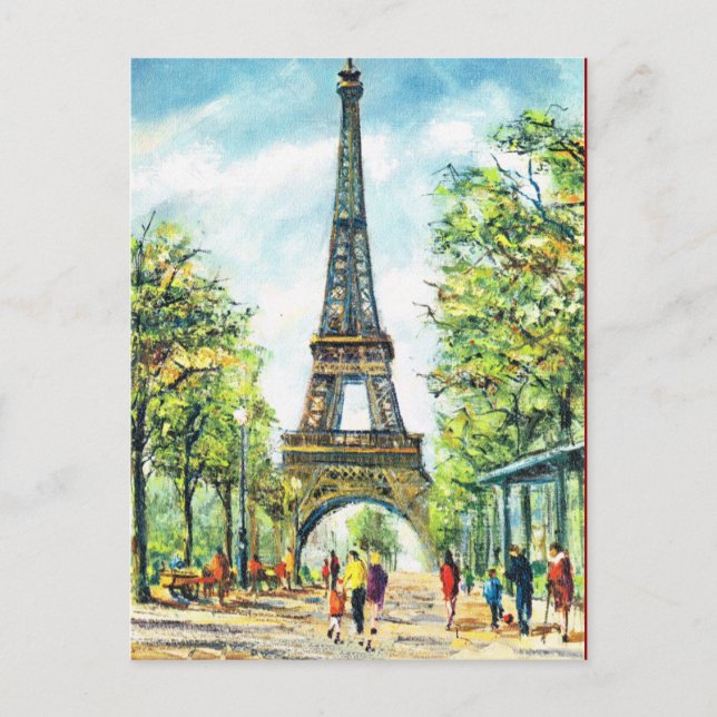 Vintage Paris, Eiffel Tower Postcard (Front)