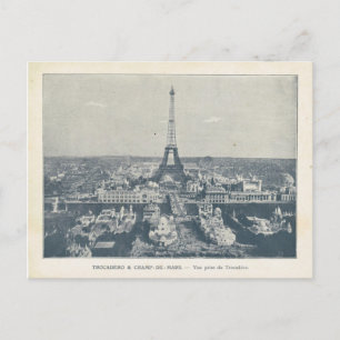 Vintage Paris, Expo 1900, Trocadero,Eiffel Tower Postcard