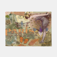 Vintage Paris Flapper Art Deco Peacock Collage