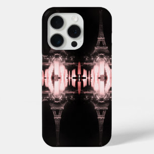 Vintage Paris Fontains Tower Eiffel night iPhone 15 Pro Case