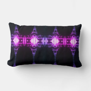 Vintage Paris Fontains Tower Eiffel night Throw Pi Lumbar Cushion