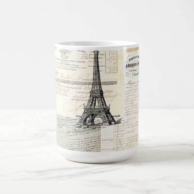Vintage Paris French Ephemera Mug (Center)