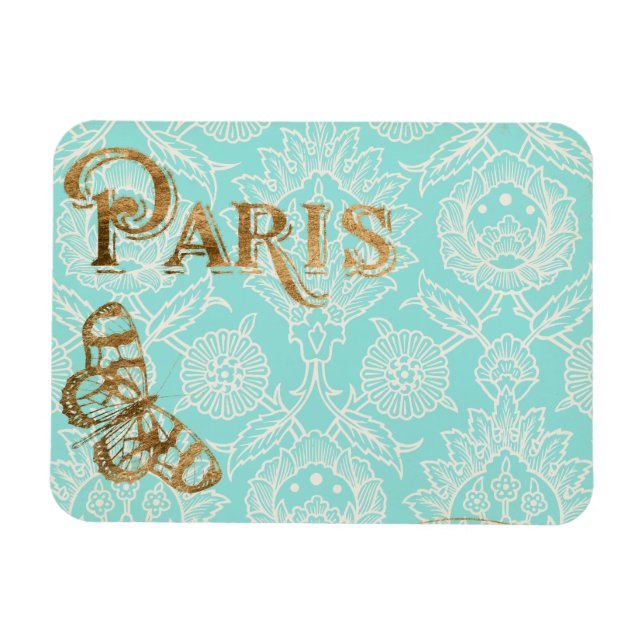 Vintage Paris Gold Design Magnet (Horizontal)