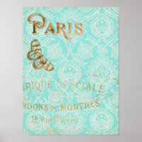 Vintage Paris Gold Design