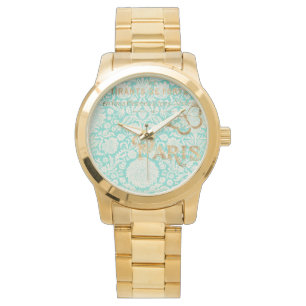 Vintage Paris Gold Design With Butterfly Watch