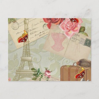 Vintage Paris Graphics Postcard
