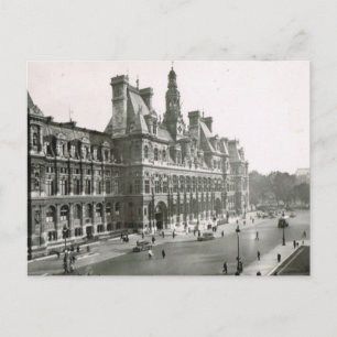 Vintage Paris, Hotel de Ville Postcard