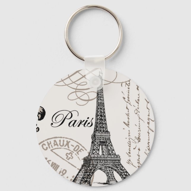 Vintage Paris...keychain Key Ring (Front)