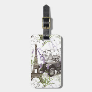 Vintage Paris Luggage Tag