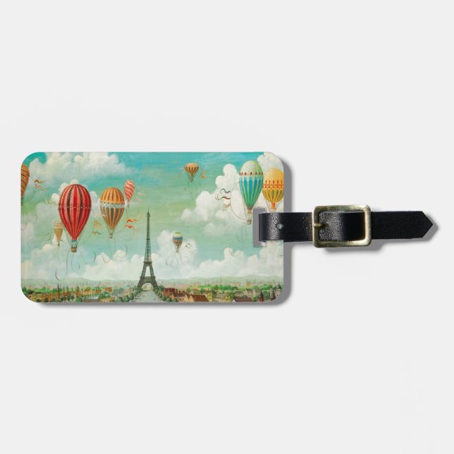 Vintage Paris Luggage Tags (Front Horizontal)