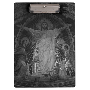 Vintage Paris Main mosaic Sacred Heart jesus Clipboard