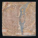 Vintage paris map bandana<br><div class="desc">Vintage antique paris city map</div>