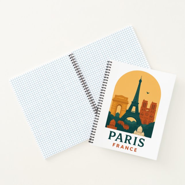 Vintage Paris Notebook – French Cathedral Design (Inside)