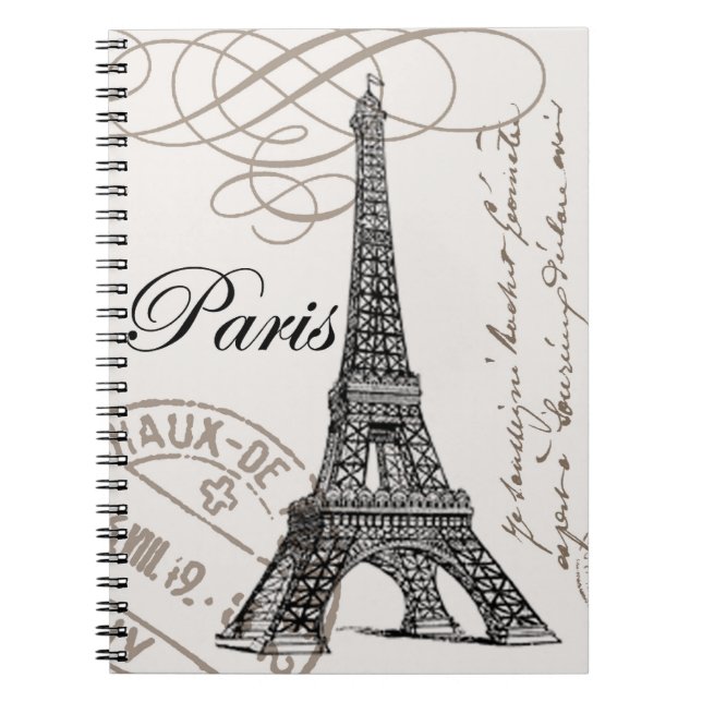Vintage Paris...notebook Spiral Notebook (Front)