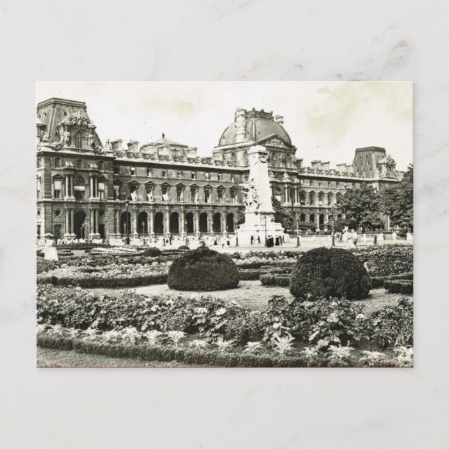 Vintage Paris, Paris, Louvre Postcard (Front)