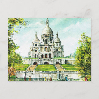 Vintage Paris, Paris, Montmatre, Sacre Coeur Postcard
