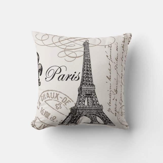 Vintage Paris...pillow Cushion (Front)